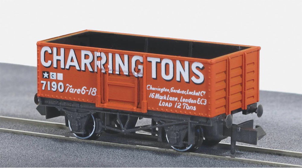 PECO Nゲージ イギリス2軸貨車 石炭運搬車 (鋼製・Charringtons・レッド）